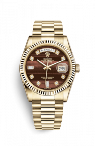 Remontoir à montres pour montre Rolex Day-Date 36 Day-Date 36 Yellow Or Fluted / President / Bull's Eye