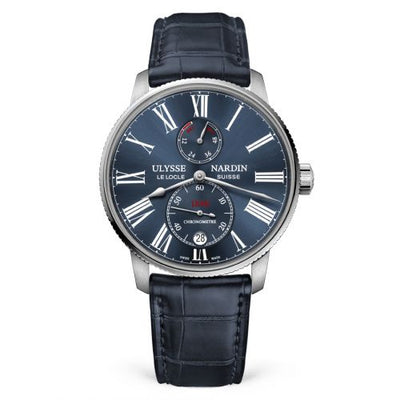 Uhrenbeweger für Uhr Ulysse Nardin Marine Marine Torpilleur Stainless Steel / Blue / Alligator