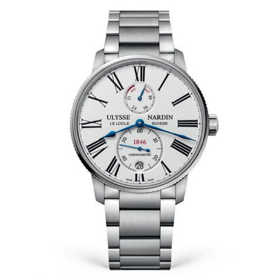 Uhrenbeweger für Uhr Ulysse Nardin Marine Marine Torpilleur Stainless Steel / White / Bracelet