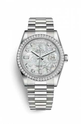 Remontoir à montres pour montre Rolex Day-Date 36 Day-Date 36 Platinum Diamonds / President / MOP