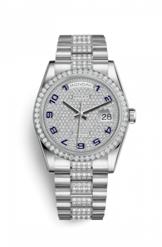 Remontoir à montres pour montre Rolex Day-Date 36 Day-Date 36 Platinum Diamonds / President Diamond / Paved