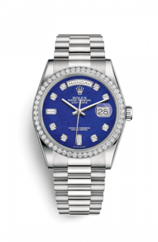Remontoir à montres pour montre Rolex Day-Date 36 Day-Date 36 Platinum Diamonds / President / Lapis Diamonds
