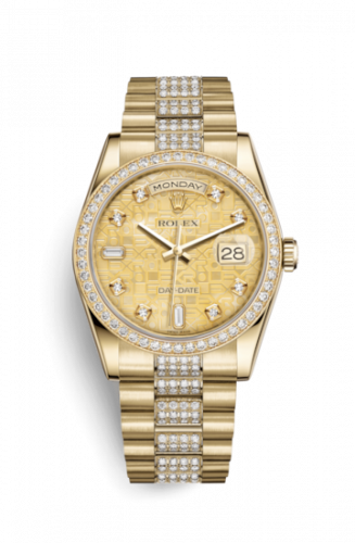 Remontoir à montres pour montre Rolex Day-Date 36 Day-Date 36 Yellow Or Diamonds / President Diamonds / Champagne MOP Computer