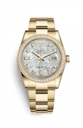 Remontoir à montres pour montre Rolex Day-Date 36 Day-Date 36 Yellow Or Diamonds / Oyster / MOP