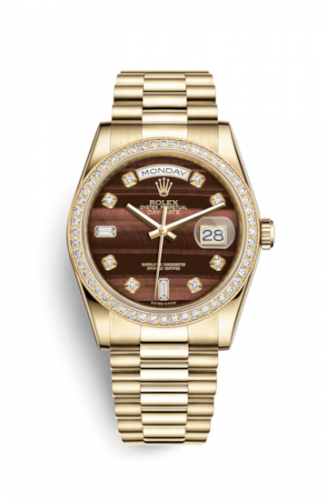 Remontoir à montres pour montre Rolex Day-Date 36 Day-Date 36 Yellow Or Diamonds / President / Bull's Eye