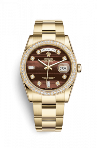 Remontoir à montres pour montre Rolex Day-Date 36 Day-Date 36 Yellow Or Diamonds / Oyster / Bull's Eye