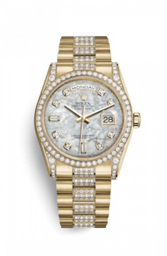 Remontoir à montres pour montre Rolex Day-Date 36 Day-Date 36 Yellow Or Diamonds / President Diamonds / MOP
