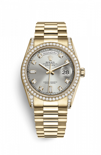 Remontoir à montres pour montre Rolex Day-Date 36 Day-Date 36 Yellow Or Diamonds / President / Argent Diamond