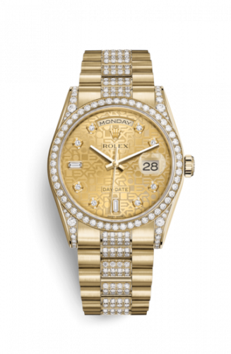Remontoir à montres pour montre Rolex Day-Date 36 Day-Date 36 Yellow Or Diamonds / President Diamonds / Champagne Computer