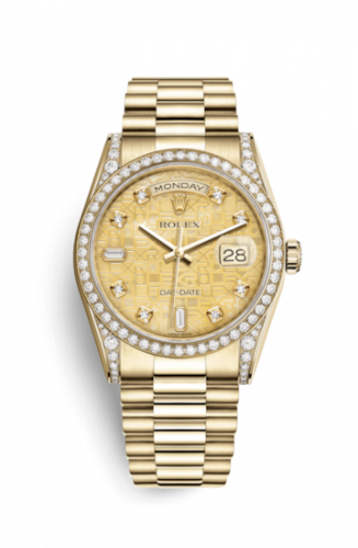 Remontoir à montres pour montre Rolex Day-Date 36 Day-Date 36 Yellow Or Diamonds / President / Champagne MOP Computer