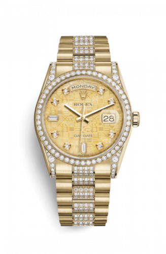 Remontoir à montres pour montre Rolex Day-Date 36 Day-Date 36 Yellow Or Diamonds / President Diamonds / Champagne Computer