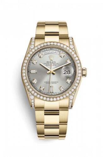 Remontoir à montres pour montre Rolex Day-Date 36 Day-Date 36 Yellow Or Diamonds / Oyster / Argent Diamond