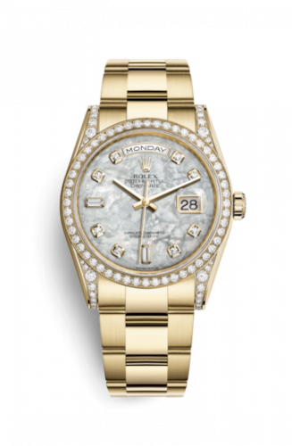 Remontoir à montres pour montre Rolex Day-Date 36 Day-Date 36 Yellow Or Diamond / Oyster / MOP