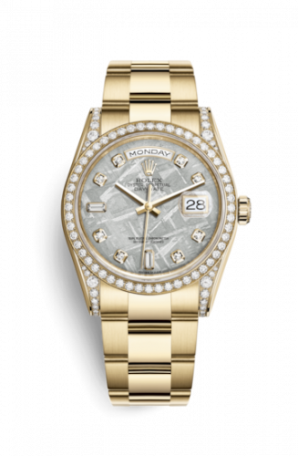 Remontoir à montres pour montre Rolex Day-Date 36 Day-Date 36 Yellow Or Diamonds / Oyster / Meteorite