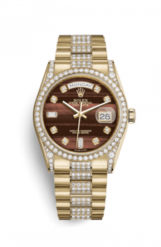 Remontoir à montres pour montre Rolex Day-Date 36 Day-Date 36 Yellow Or Diamonds / President Diamonds / Bull's Eye