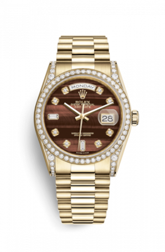 Remontoir à montres pour montre Rolex Day-Date 36 Day-Date 36 Yellow Or Diamonds / President / Bull's Eye