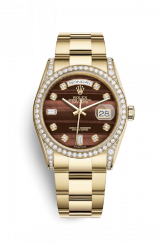 Remontoir à montres pour montre Rolex Day-Date 36 Day-Date 36 Yellow Or Diamonds / Oyster / Bull's Eye