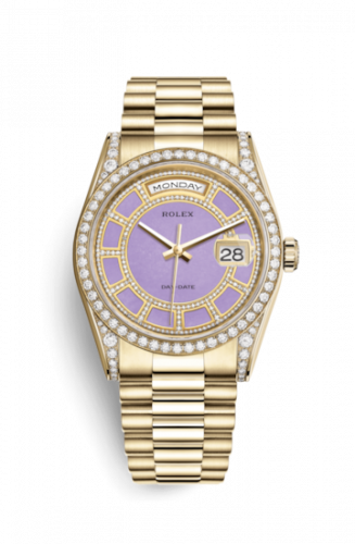 Remontoir à montres pour montre Rolex Day-Date 36 Day-Date 36 Yellow Or Diamonds / President / Lavender Jade Carousel