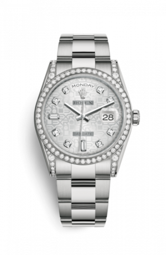 Remontoir à montres pour montre Rolex Day-Date 36 Day-Date 36 Or Blanc Diamonds / Oyster / Argent Computer