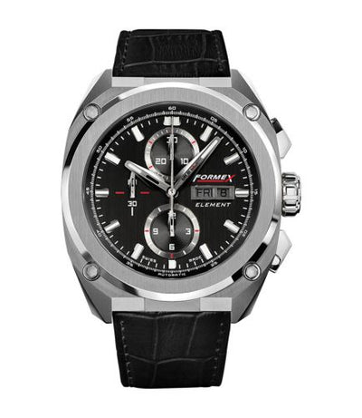 Remontoir à montres pour montre Formex Element Element Automatic Chronograph Full Steel / Noire / Croco
