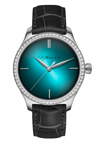 Remontoir à montres pour montre H. Moser & Cie Endeavour Endeavour Centre Seconds Stainless Steel / Diamond / Bleu Lagoon Purity