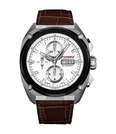 Remontoir à montres pour montre Formex Element Element Automatic Chronograph Ceramic Bezel / Blanc / Croco