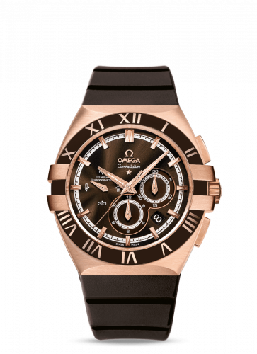 Watch Winder for watch Omega Constellation Constellation Co-Axial 41 Chronograph Double Eagle Red Gold / Brown / Rubber