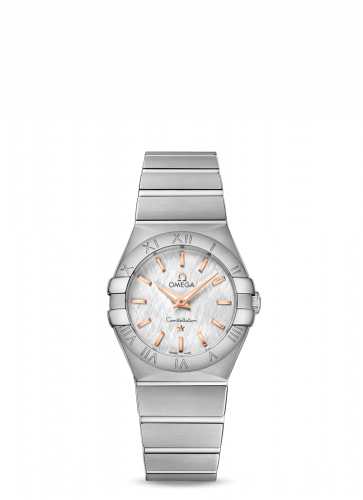 Watch Winder for watch Omega Constellation Constellation Quartz 27 Polished Stainless Steel / Silver Silk