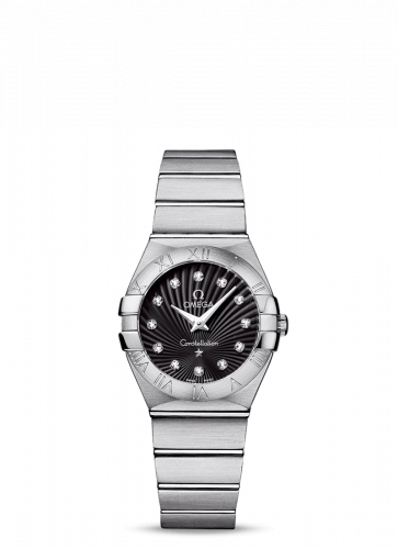 Watch Winder for watch Omega Constellation Constellation Quartz 27 Brushed Stainless Steel / Black Supernova