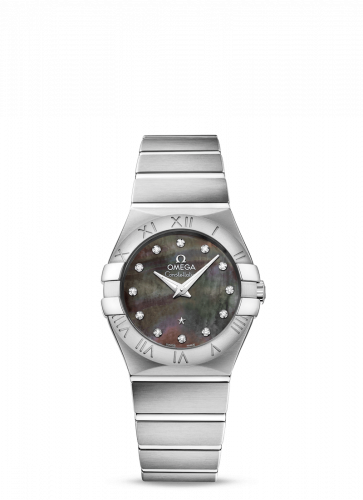 Watch Winder for watch Omega Constellation Constellation Quartz 27 Brushed Stainless Steel / Tahiti MOP