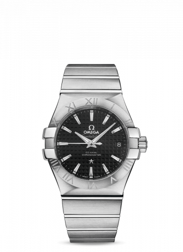 Watch Winder for watch Omega Constellation Constellation Co-Axial 35 Stainless Steel / Black Clous de Paris