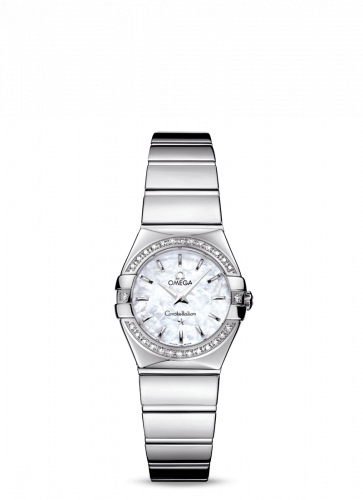 Watch Winder for watch Omega Constellation Constellation Quartz 24 Polished Stainless Steel / Diamond Bezel / MOP