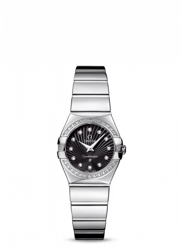 Watch Winder for watch Omega Constellation Constellation Quartz 24 Polished Stainless Steel / Diamond / Black Supernova