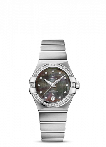 Watch Winder for watch Omega Constellation Constellation Co-Axial 27 Brushed Stainless Steel / Diamond / Tahiti MOP