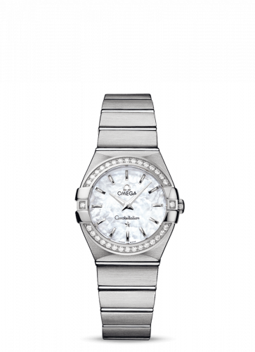 Watch Winder for watch Omega Constellation Constellation Quartz 27 Brushed Stainless Steel / Diamond / MOP