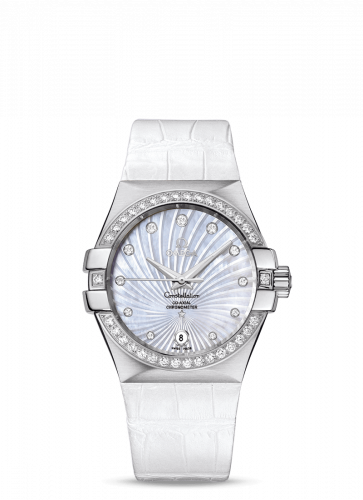 Watch Winder for watch Omega Constellation Constellation Co-Axial 35 Stainless Steel / Diamond / MOP Supernova / Alligator