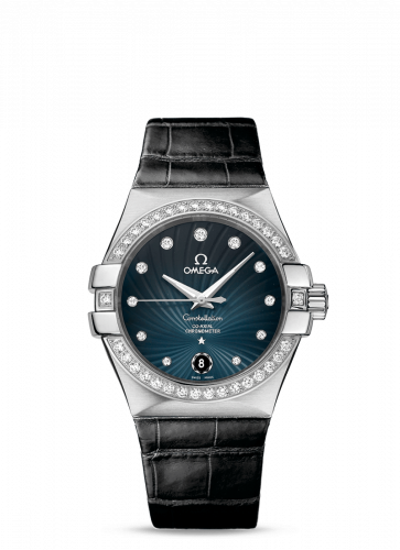 Watch Winder for watch Omega Constellation Constellation Co-Axial 35 Stainless Steel / Diamond / Blue Supernova / Alligator