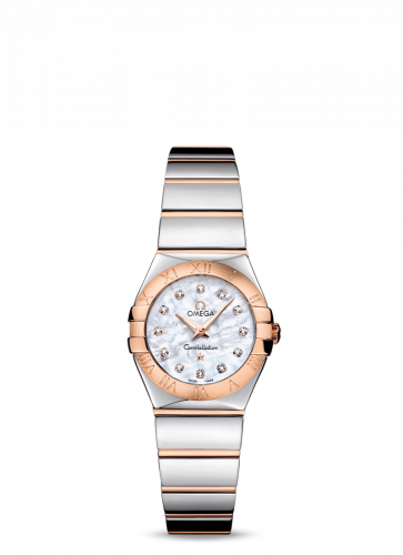 Watch Winder for watch Omega Constellation Constellation Quartz 24 Polished Stainless Steel / Red Gold / MOP