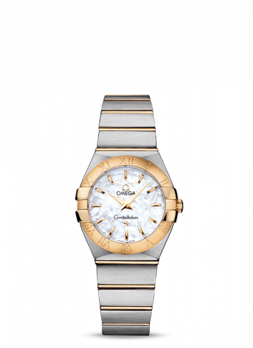 Watch Winder for watch Omega Constellation Constellation Quartz 27 Brushed Stainless Steel / Yellow Gold / MOP