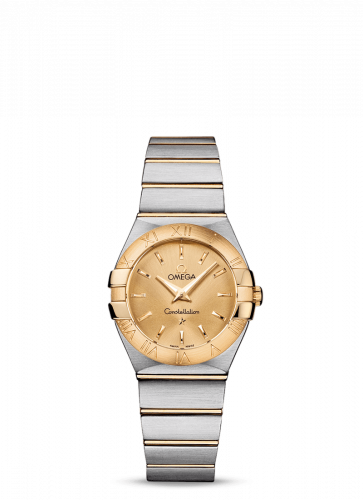 Watch Winder for watch Omega Constellation Constellation Quartz 27 Brushed Stainless Steel / Yellow Gold / Champagne