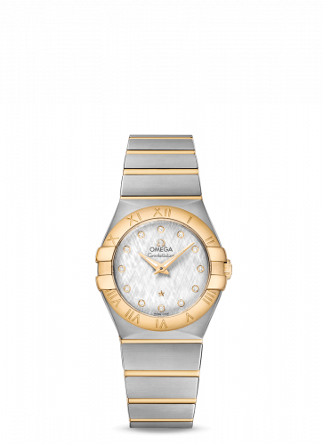 Watch Winder for watch Omega Constellation Constellation Quartz 27 Brushed Stainless Steel / Yellow Gold / Silver Silk