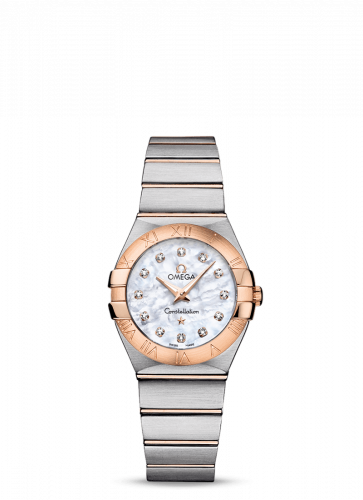 Watch Winder for watch Omega Constellation Constellation Quartz 27 Brushed Stainless Steel / Red Gold / MOP