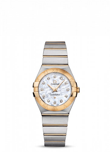 Watch Winder for watch Omega Constellation Constellation Quartz 27 Brushed Stainless Steel / Yellow Gold / MOP