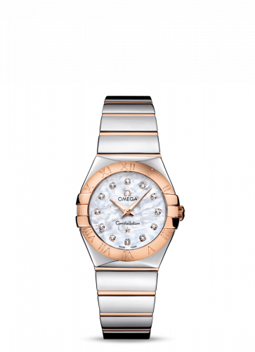 Watch Winder for watch Omega Constellation Constellation Quartz 27 Polished Stainless Steel / Red Gold / MOP