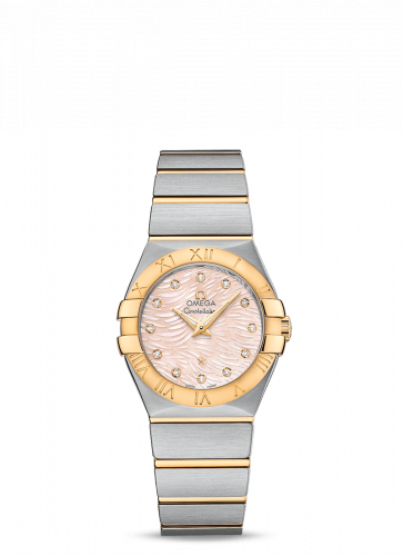 Watch Winder for watch Omega Constellation Constellation Quartz 27 Brushed Stainless Steel / Yellow Gold / Pink MOP