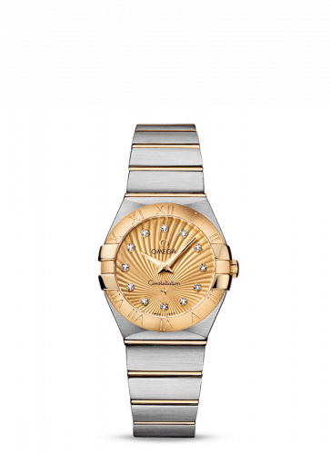 Watch Winder for watch Omega Constellation Constellation Quartz 27 Brushed Stainless Steel / Yellow Gold / Champagne Supernova