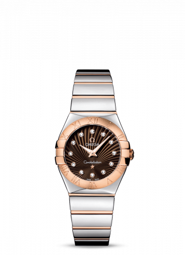 Watch Winder for watch Omega Constellation Constellation Quartz 27 Polished Stainless Steel / Red Gold / Brown Supernova