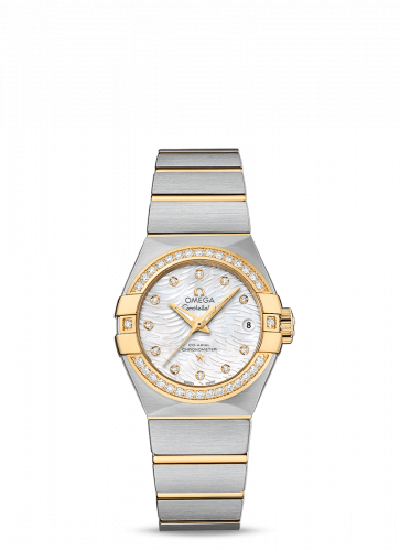 Watch Winder for watch Omega Constellation Constellation Co-Axial 27 Brushed Stainless Steel / Yellow Gold / Diamond / MOP