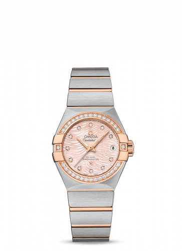 Watch Winder for watch Omega Constellation Constellation Co-Axial 27 Brushed Stainless Steel / Red Gold / Diamond / Pink MOP