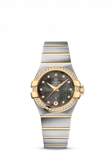 Watch Winder for watch Omega Constellation Constellation Co-Axial 27 Brushed Stainless Steel / Yellow Gold / Diamond / Tahiti MOP